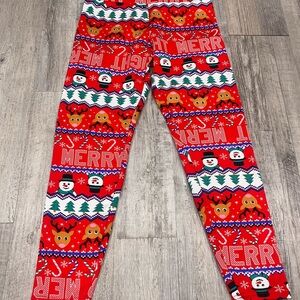 No Boundaries Red Festive Leggings